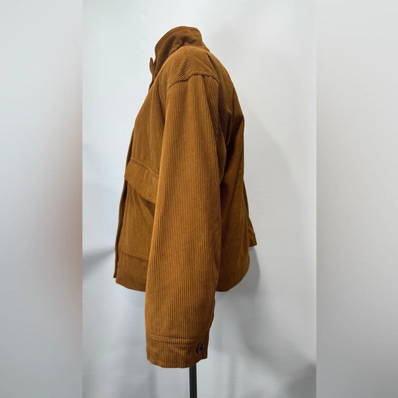 Bagatelle Collection Loose Fitted Saddle Brown Corduroy Puffer Jacket Sz large - Picture 3 of 11